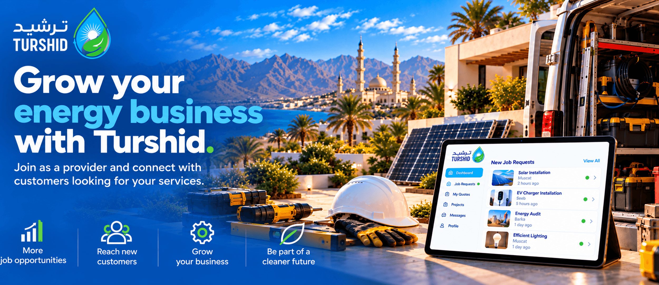 Grow your energy business with Turshid: join as a provider